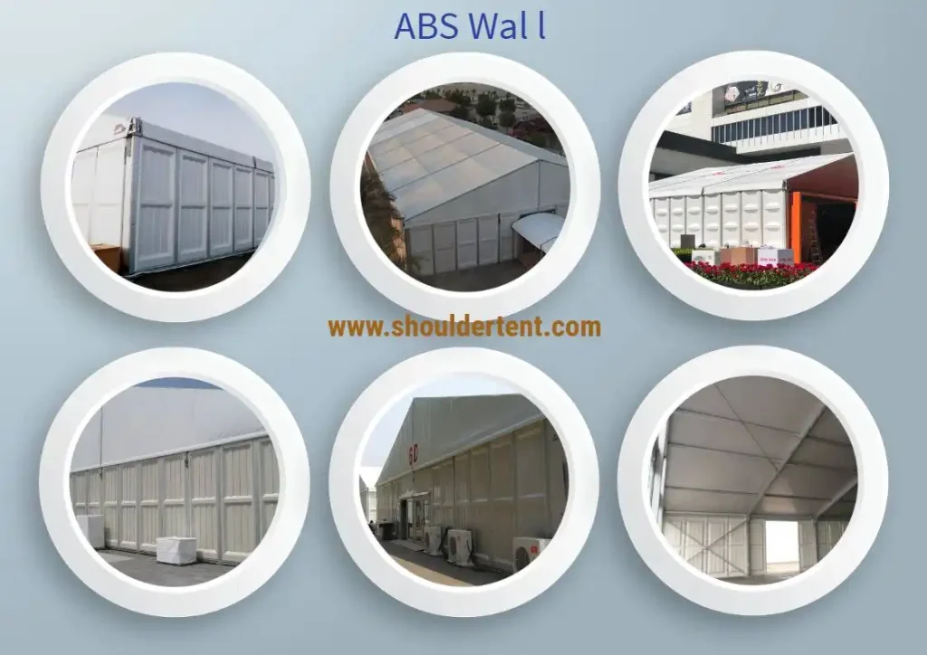 Solid ABS hard wall panels providing security for industrial aluminum structures