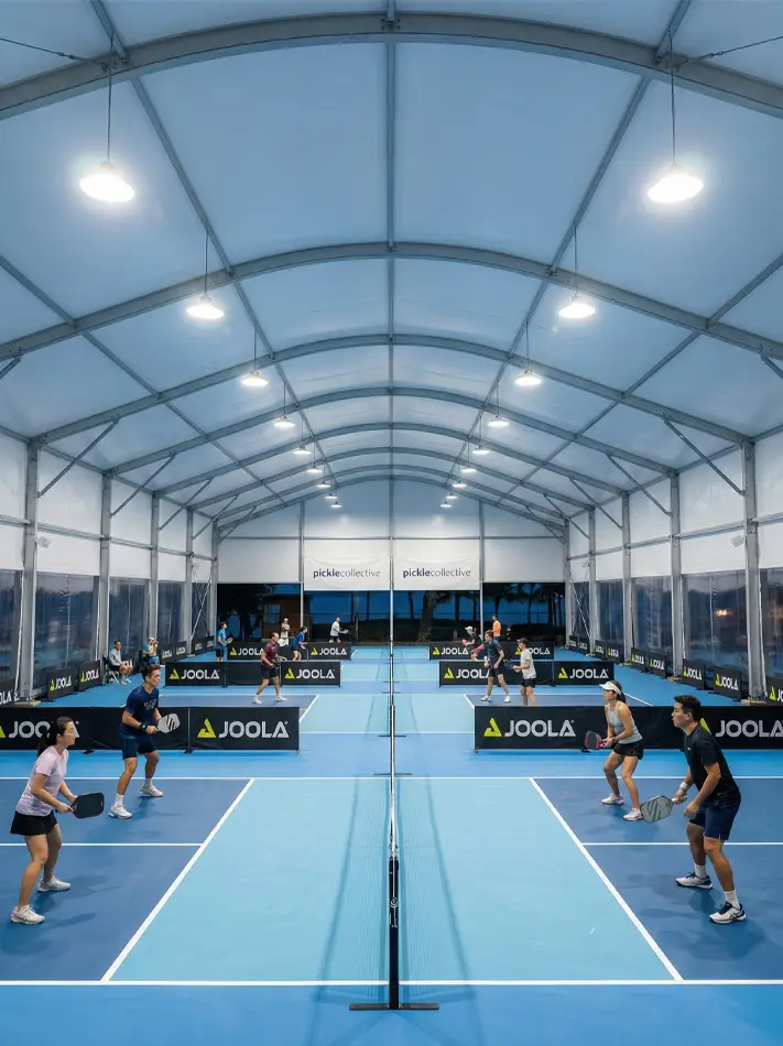 Clear Span Tent Solutions for Indoor Pickleball Facilities